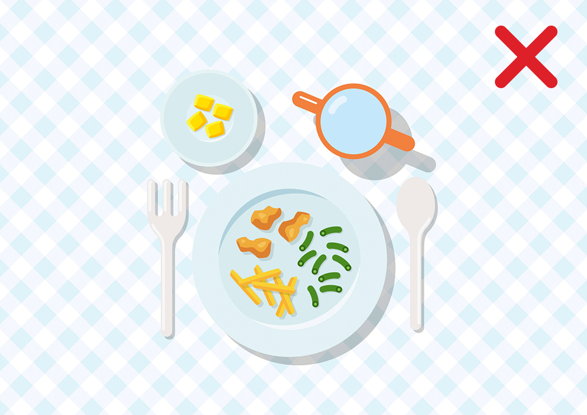 Imagen animada comida con verduras cocidas