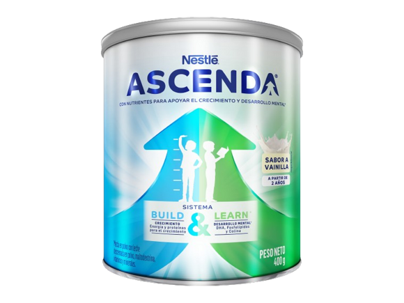 ASCENDA® de Nestlé®, con nutrientes para apoyar la ganancia de talla y peso*, y aprendizaje*.